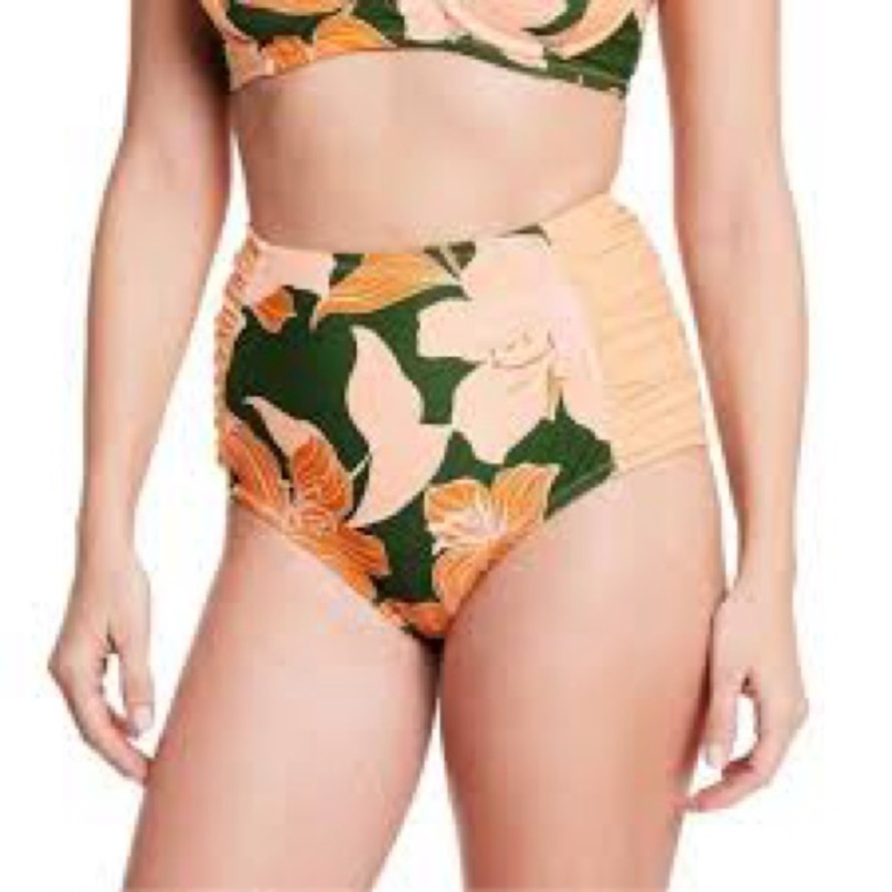 Floral High-Waisted Bikini Bottom